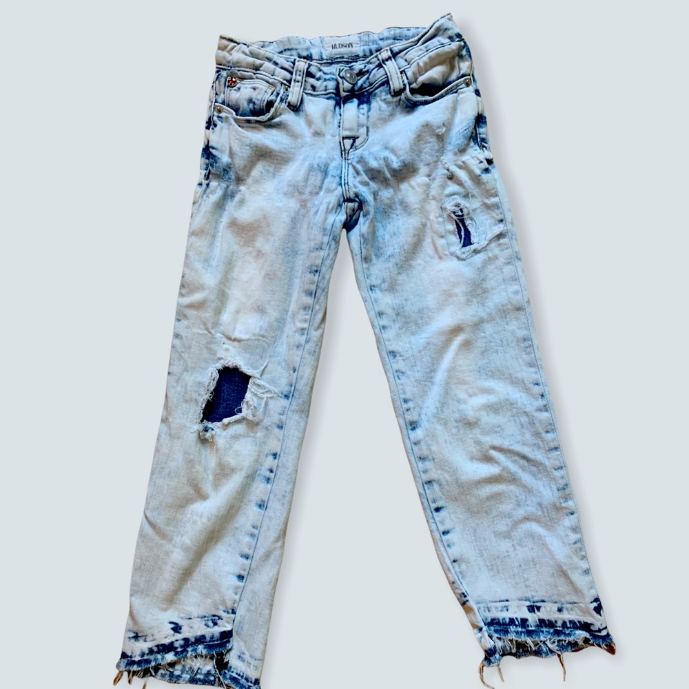Hudson kids ankle acid wash jeans size 8